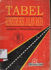 Tabel kontruksi jalan raya