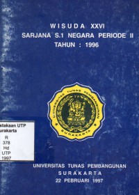 Wisuda xxvi sarjana s.1 negara periode ii tahun 1996