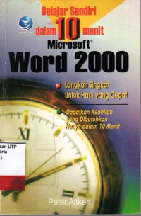 Belajar sendiri dalam 10 menit microsft word 2000 langkah singkat untuk hasil cepat