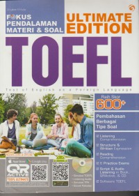 Toefl raih scor 600+: fokus pendalaman materi dan soal